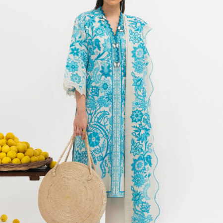 Sana Safinaz Unstitched 2 Piece Slub Lawn Suit