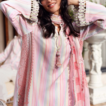 MariaB 3 Piece Unstitched Embroidered Jacquard Suit