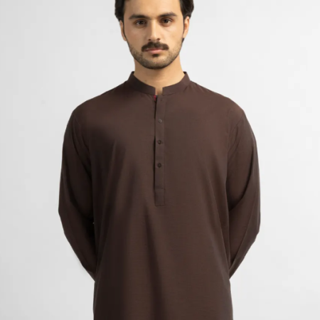 J. BROWN COTTON PLAIN KAMEEZ SHALWAR