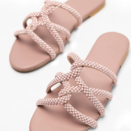 J. pink chappal