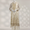 J. OFF WHITE CHIFFON EMBROIDERED UNSTITCHED 3PC
