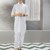j. WHITE BLENDED KAMEEZ SHALWAR | JCKS-S-40222-R6-AP