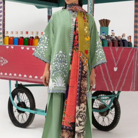 Sana Safinaz Unstitched 3 Piece Slub Suit
