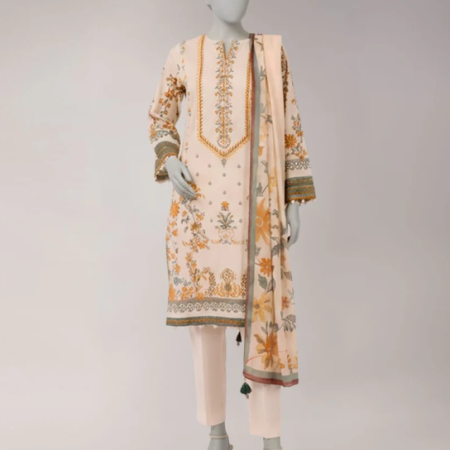J. multicolor lawn digital printed unstitched 3pc