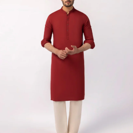 J. red blended semi-formal kurta