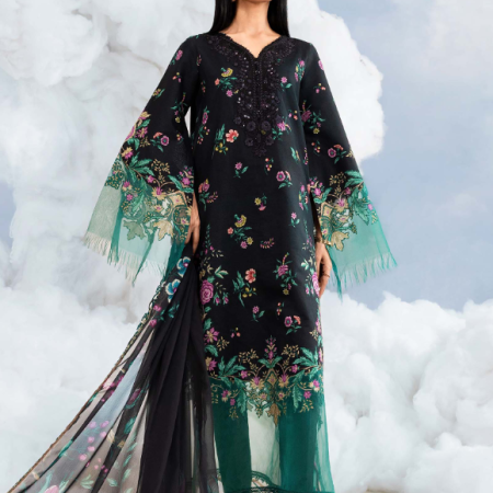 Mariab 3 Pc Unstitched Embroidered Lawn Suit 2026