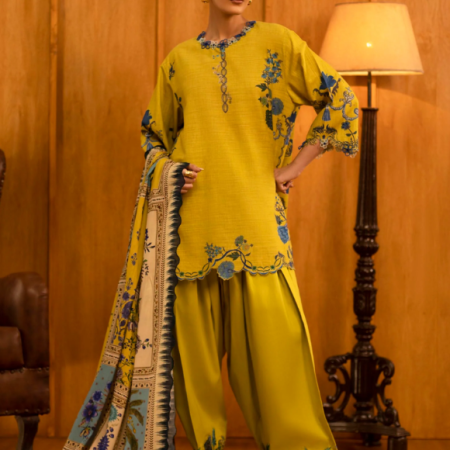 Sana Safinaz Unstitched Slub Muzlin 3 Piece Suit