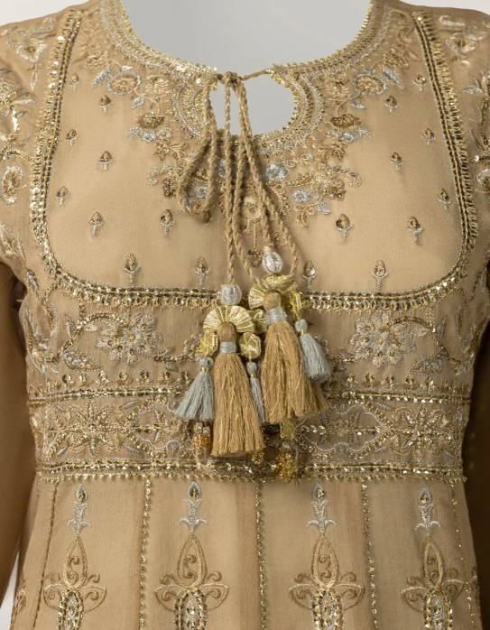 J. BROWN PAPER COTTON EMBROIDERED FORMAL STITCHED 3PC