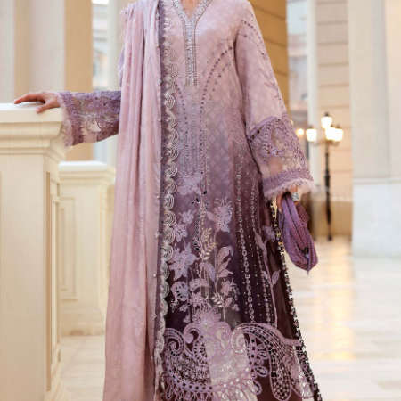 MariaB Embroidered Jacquard Lawn Suit