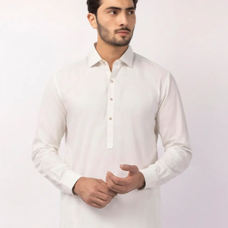 J. WHITE COTTON PLAIN KAMEEZ SHALWAR