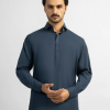 J. BLUE COTTON PLAIN KAMEEZ SHALWAR