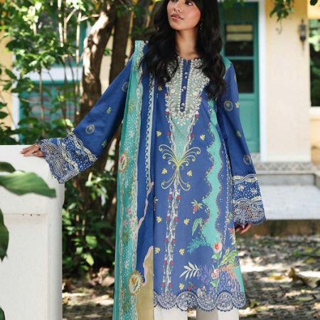 Qalamkar Jacquard Lawn Suit 2026
