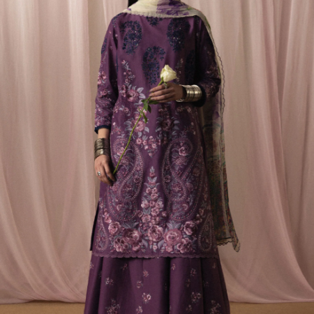 Zara Shahjahan Lawn Sumire-D2