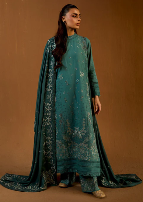 Sobia Nazir Emb Khaddar Suit