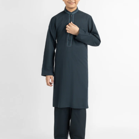 J. teal semi-formal kameez shalwar