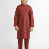 J. rust semi-formal kurta trousers