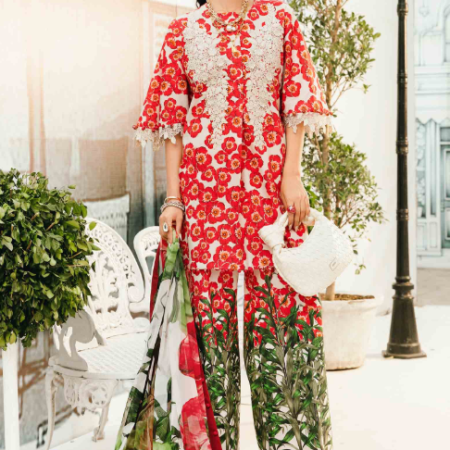 MariaB 3 Piece Unstitched Embroidered Lawn Suit