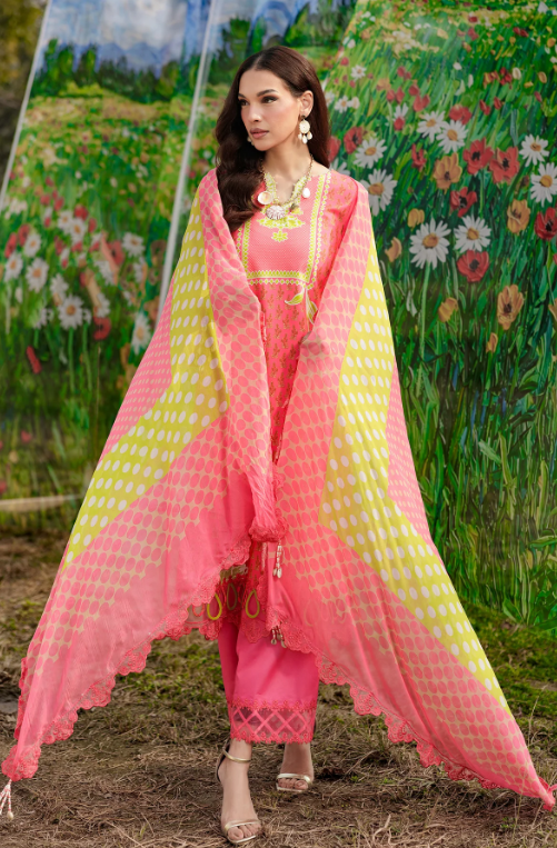 Charizma 3-PC Unstitched Embroidered Lawn Collection CC6-18