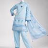 J. blue lawn embroidered unstitched 3pc