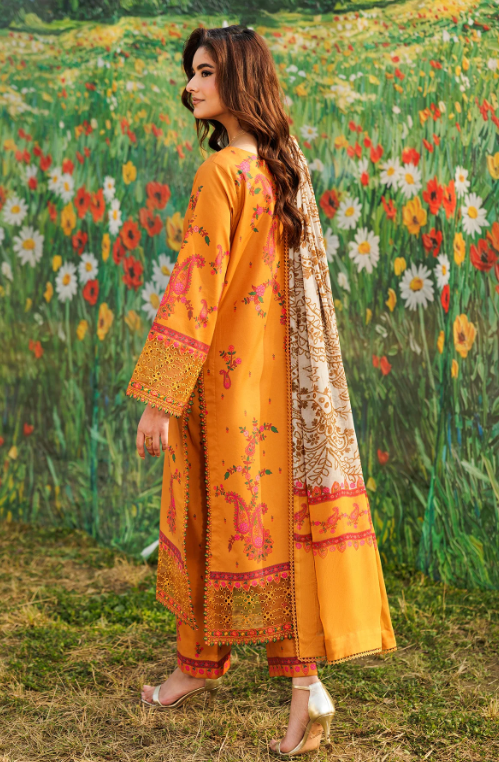 Charizma 3-PC Unstitched Embroidered Lawn Collection CC6-14