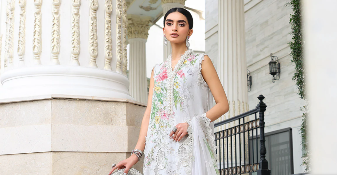 MariaB 3 Piece Unstitched Embroidered Lawn Suit