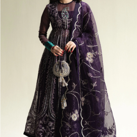 Zara Shahjahan embroidered Korean silk sharara Ziya
