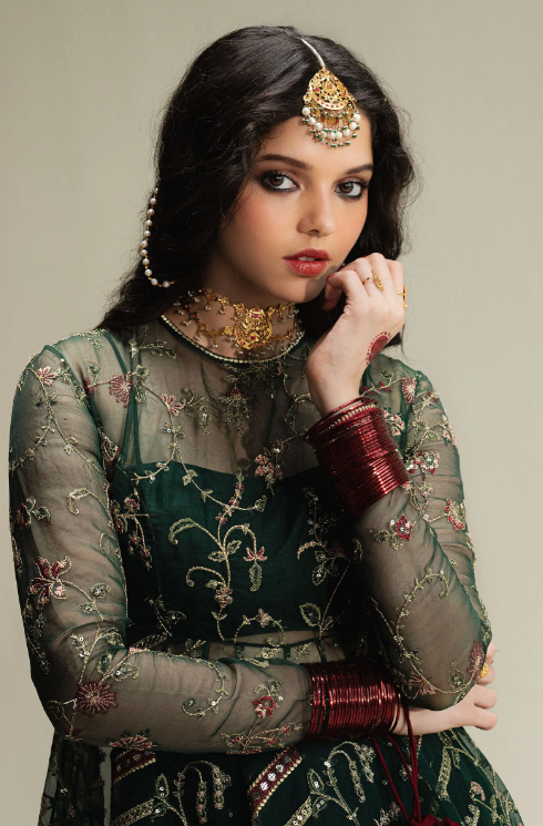 Zara Shahjahan Korean raw silk lehenga Bayaan