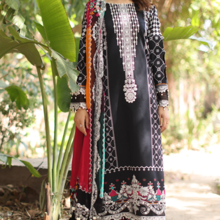 3-PC Unstitched Embroidered Lawn CH6-17