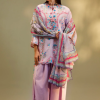 Unstitched Embroidered 3 Piece Muzlin Suit