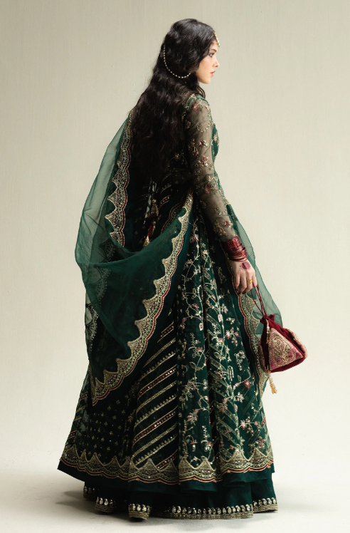 Zara Shahjahan Korean raw silk lehenga Bayaan