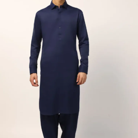 J. blue casual kameez shalwar