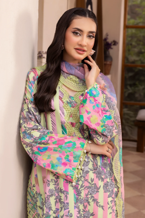 3-PC Unstitched Embroidered Lawn CH6-16