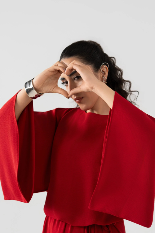 MariaB Batwing-Sleeve Dress