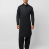 J. dark green casual kameez shalwar