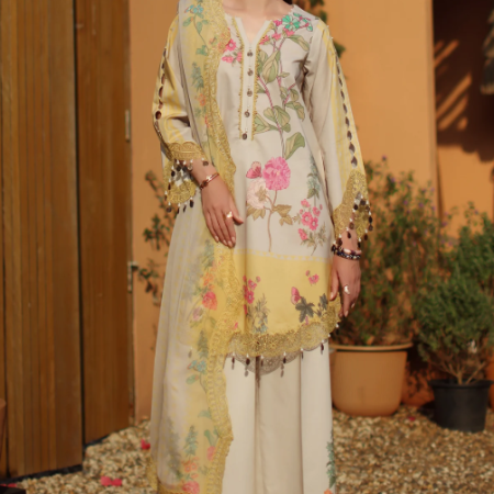 3-PC Unstitched Embroidered Lawn CH6-20