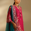 Unstitched Embroidered 3 Piece Muzlin Suit