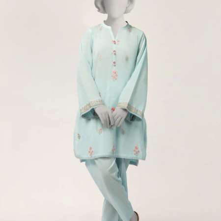 J. lilac lawn embroidered 2pc stitched
