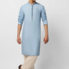 J. sky blue cotton casual kurta