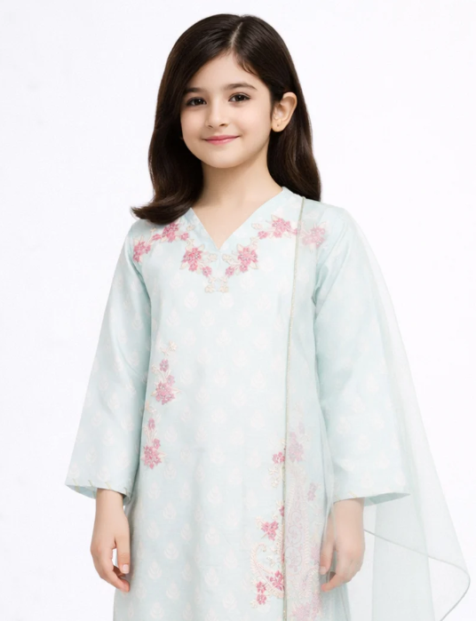 green lawn embroidered stitched 3pc