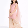 pink lawn embroidered stitched 3pc
