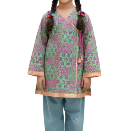 multicolor printed lawn kurta