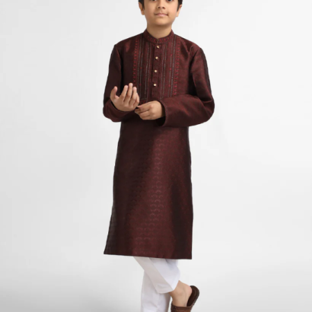 maroon formal kurta