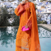 3 Piece Unstitched Embroidered Paper Cotton Suit | D-2505-B