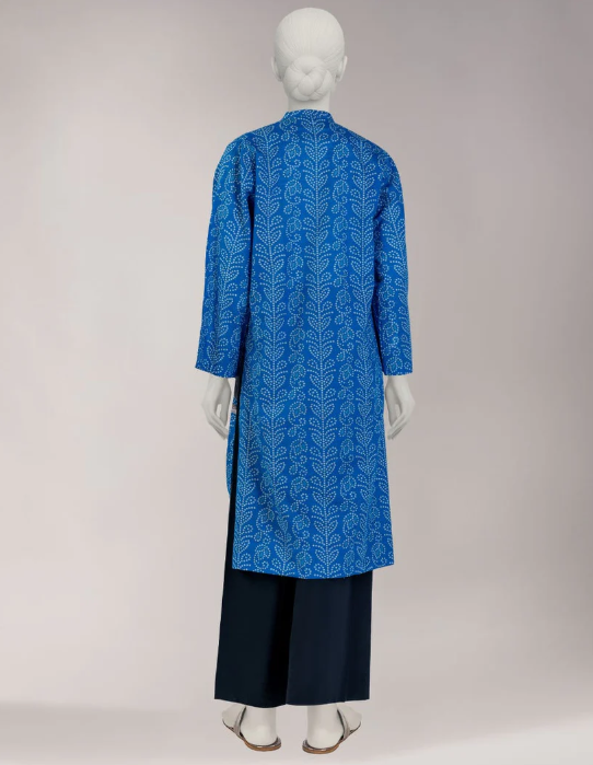 blue light khaddar printed unstitched 1pc
