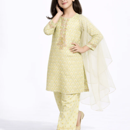 green lawn embroidered stitched 3pc