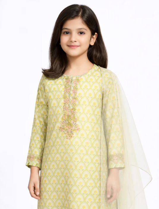 green lawn embroidered stitched 3pc