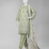 green lawn paste printed unstitched 3pc