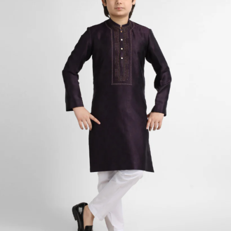 deep purple formal kurta
