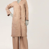 pink raw silk embroidered co-ord set
