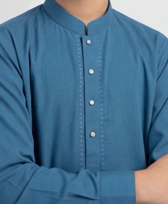 turquoise semi-formal kameez shalwar
